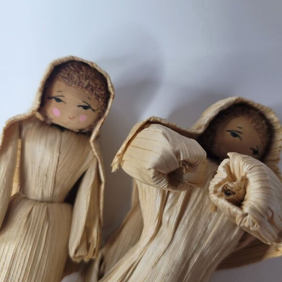 Kurt Adler Nativity Bamboo Husks Handmade Phillipines Jesus Christmas Holidays - Picture 9 of 14